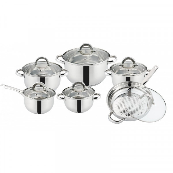 Product Image for Set 6 Oale Inox Baza Inductie 6 Capace Sticla Grunberg GR244