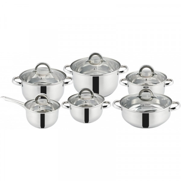 Product Image for Set 6 Oale Inox Baza Inductie 6 Capace Sticla Grunberg GR245