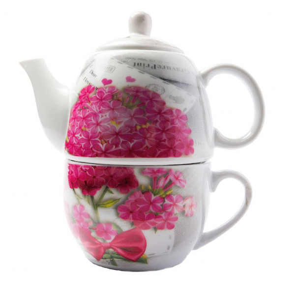 Product Image for Set Ceainic cu Farfurie Ceramica Diverse Modele Florale LCS7891