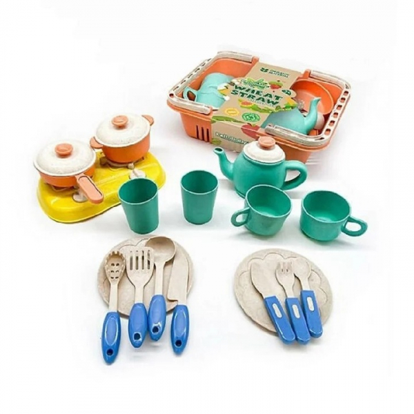 Product Image for Set de joaca cu 21 de accesorii bucatarie pentru copii 22x27x8.5cm 1023E-B CWT