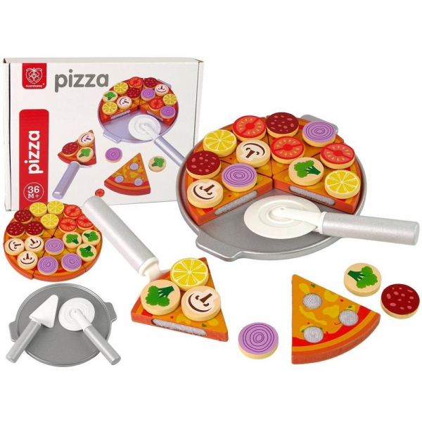 Product Image for Set de Jucarii din Lemn pentru copii Servire Felii Pizza AK2822 CWT