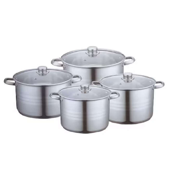 Product Image for Set oale inox cu capace 8 piese 3 straturi Kitchen PRO-8401