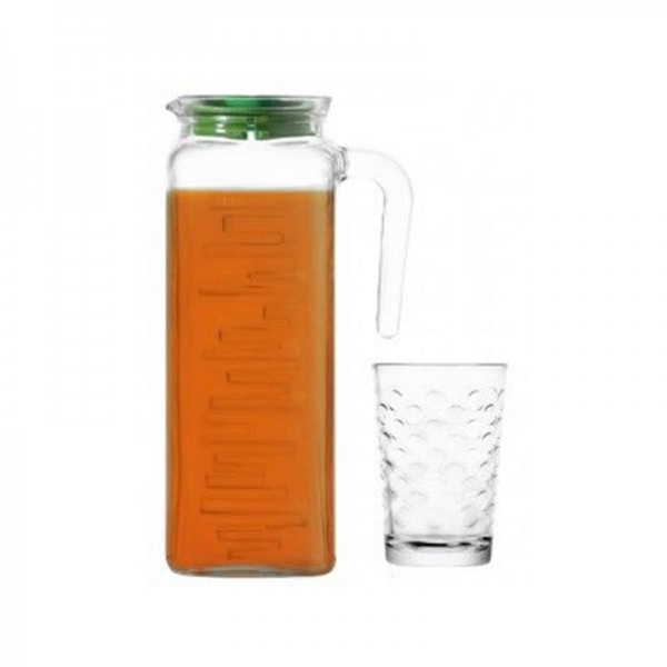 Product Image for Set 4 carafe 1.2L cu 24 pahare 205ml din sticla Sedef S216 Line LIN120