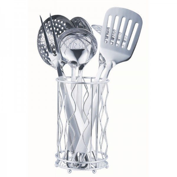Product Image for Set ustensile bucatarie Inox cu suport 7 piese Grunberg GR148