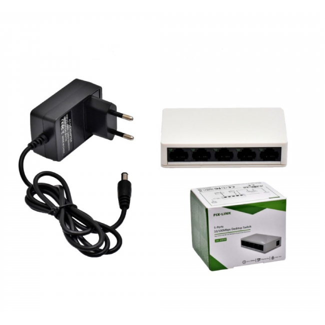 Product Image for Switch 5 Porturi 10 100Mbps Pix-Link LV-SV05 2I015 XXM