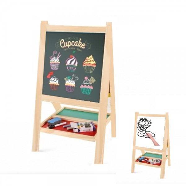 Product Image for Tabla Magnetica Copii Dubla cu Creta, Cifre si Alfabet 90x45cm