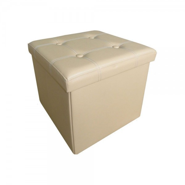 Product Image for Taburet cu Spatiu Depozitare Pliabil Compact 38x38cm TB54 Crem