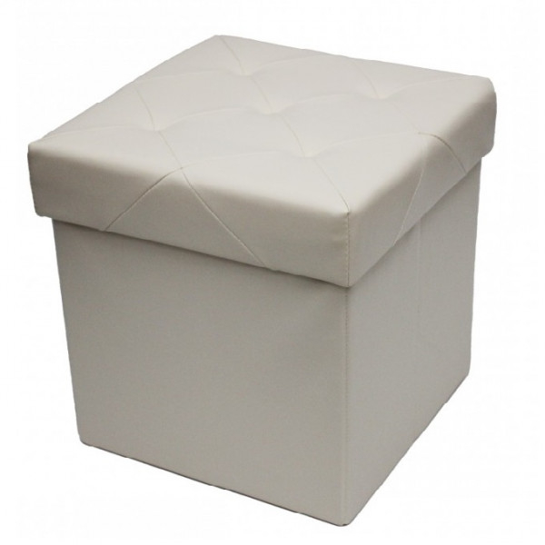 Product Image for Taburet Cub Pliabil cu Spatiu Depozitare 38cm Grunberg TB101 Crem