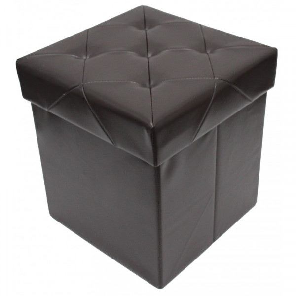 Product Image for Taburet Cub Pliabil cu Spatiu Depozitare 38cm Grunberg TB101 Maro