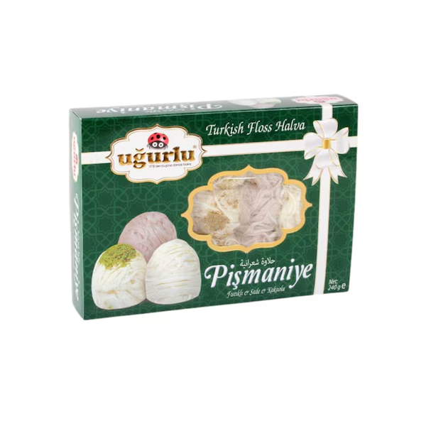 Product Image for Vata de Zahar Turceasca MIX Fistic, Cacao, Simpla Ugurlu Pismanyie 240g MGR32617