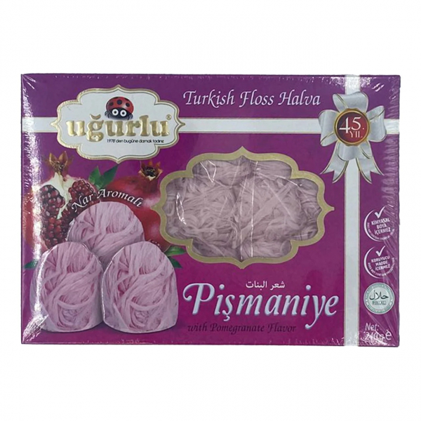 Product Image for Vata de Zahar Turceasca Rodie Ugurlu Pismanyie 240g MGR31473