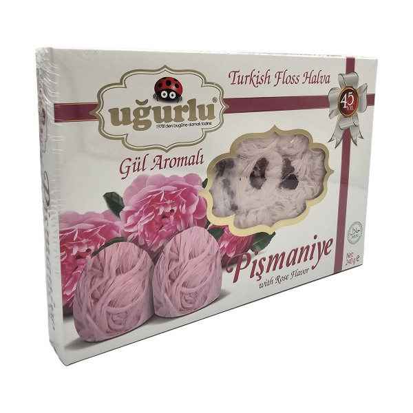 Product Image for Vata de Zahar Turceasca Aroma Trandafiri Ugurlu Pismaniye 240g MGR26068