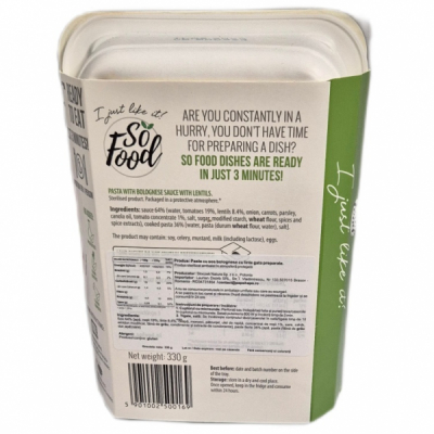 4+1 Gratis Ready Meals Pachet de Pranz o Saptamana So Food 330g MGR