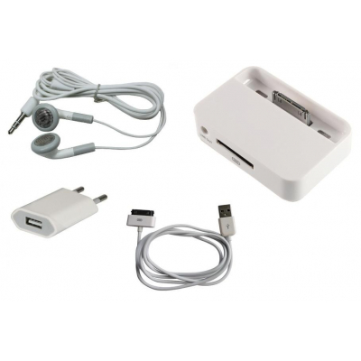 4in1 docking station casti handsfree incarcator usb priza 220v pentru iphone 3g 3gs 4g