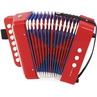 Acordeon de Copii 14 Tonuri 7 Clape 3 Basi 17x10x17cm