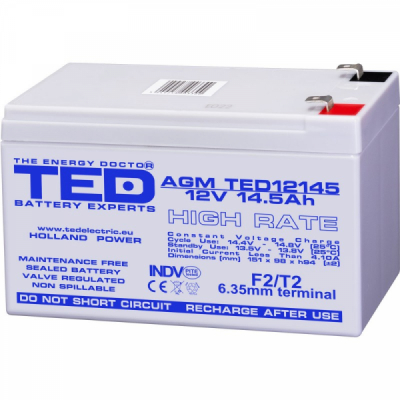 Acumulator Plumb Acid 12V-14.5Ah TED 8D028 XXM