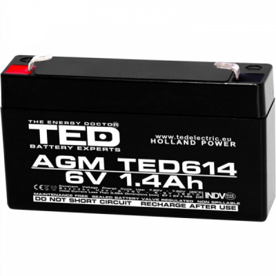 Acumulator Plumb Acid 6V-1.4A AGM TED 8D001 XXM