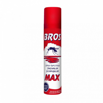 Aerosol MAX impotriva tantarilor si capuselor 90ml Bros DNC25800