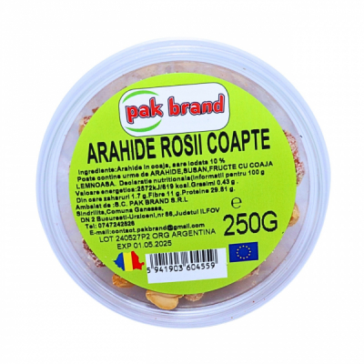 Alune arahide rosii coapte PKB 250g MGR29966