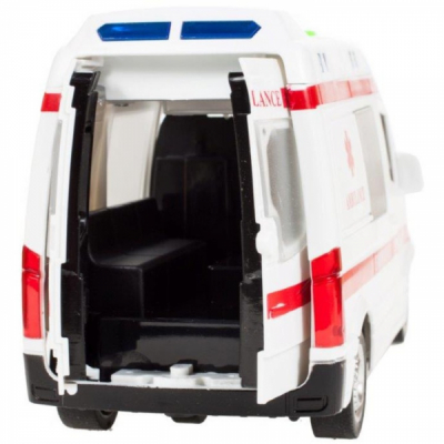 Ambulanta de jucarie scara 1:16 cu sunete si lumini 24x9x7cm WY590E CWT