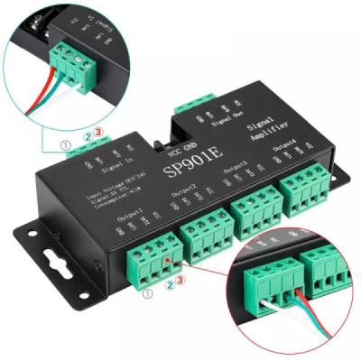 Amplificator Semnal pentru Banda LED Pixel Digital SP901E 18A113 XXM