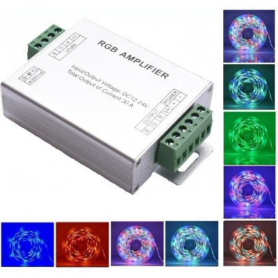 Amplificator Tensiune Banda LED RGB DC 12V/24V 30A 18A093 XXM