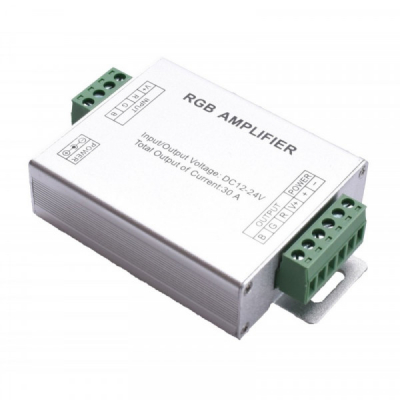 Amplificator Tensiune Banda LED RGB DC 12V/24V 30A 18A093 XXM