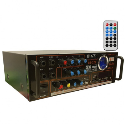 Amplificator tip statie 80W Bluetooth, USB, SD, FM Telecomanda BT329