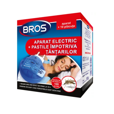 Aparat electric si 10 pastile impotriva tantarilor Bros DNC18635
