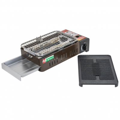 Aragaz camping cu arzator mare 2.2Kw grill si tava Zilan ZTS5615