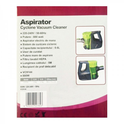 Aspirator de Mana Puternic Victronic VC9144 Cyclone cu filtru HEPA