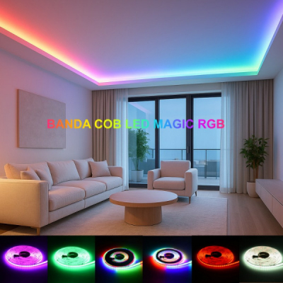 Banda COB LED 5m Digital Magic RGB 420D 24V-10mm IP 20 18A201 XXM