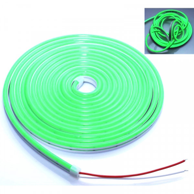 Banda LED Flexibil Neon Flex 5m 12V Alim.Neinclusa Verde 18A059 XXM