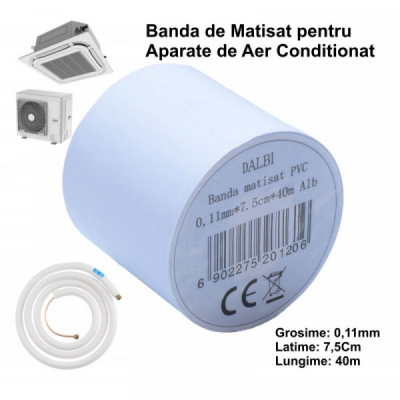 Banda Matisat din PVC Aer Conditionat 7.5cm 40m ALBA 14B051 XXM