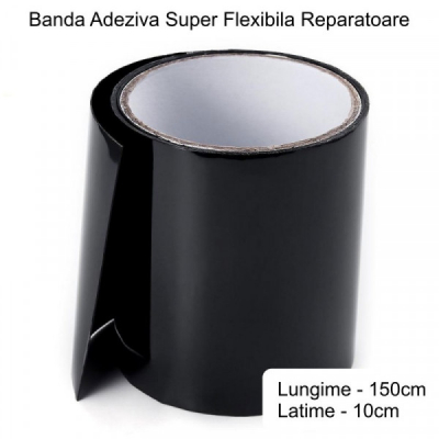 Banda Super Adeziva Reparatii Flex Tape Neagra 10x150cm 10150N 14B032 XXM