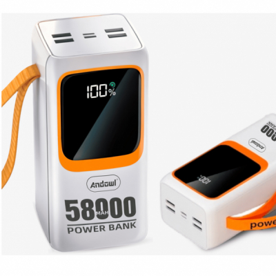 Baterie externa 58000mah lanterna afisaj Andowl QTD88
