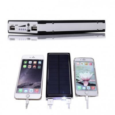 Baterie Externa Power Bank Solar Lanterna 20LED si USB