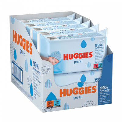 Bax 10 Pachete Servetele Umede 10x56buc Huggies Pure