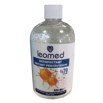 Bax 12 Tuburi Gel Maini Dezinfectant Instant 500ml 70% Alcool Leomed