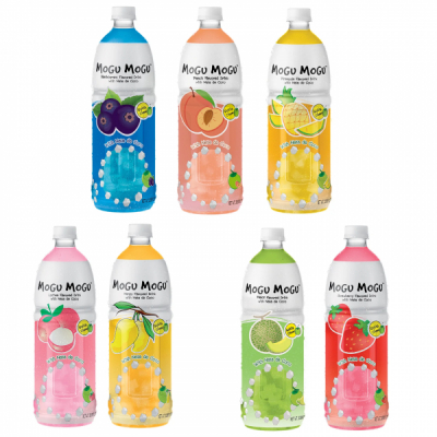 Bax 12l Sucuri Mogu Mogu cu Jeleu de Cocos, MIX Arome 12x1litru