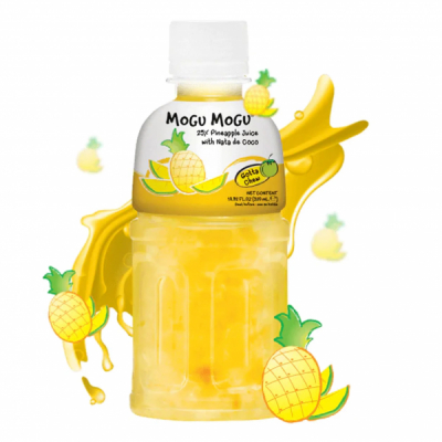 Bax 24 Sucuri Thai Mogu Mogu cu Nata de Coco, Aroma Ananas 24 x 320ml