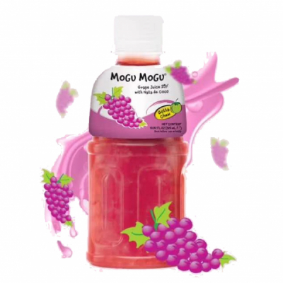 Bax 24 Sucuri Thai Mogu Mogu cu Nata de Coco, Aroma Struguri 24 x 320ml