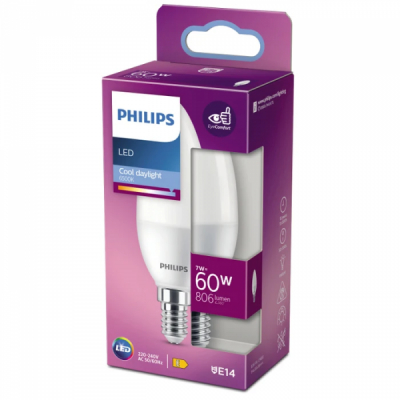 Bec cu LED Philips B38 7W 60W E14 CDL 6500K 830LM MNR9519