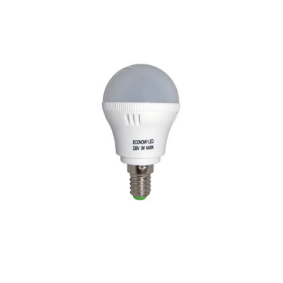 Bec cu LED Economy P45 3W E14 6400K MNR292