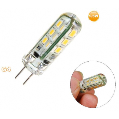 Bec Economic cu 24 LED SMD 1.5W Tip Bulb G4 Lumina Alb Cald