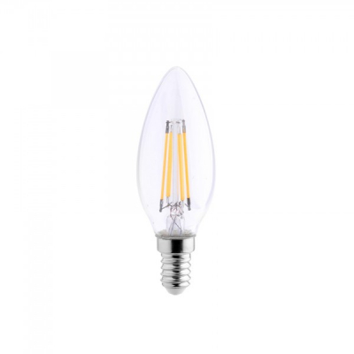 Bec LED C35 tip Lumanare cu Filament 4W Alb Cald 2700K E14 UB60224