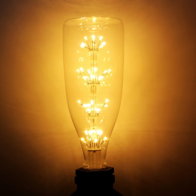Bec LED Decorativ Edison Vintage 4W Alb Cald E27 Sticla Bere 22x8cm