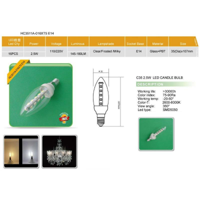 Bec LED Economic Soclu E14 HC3511A