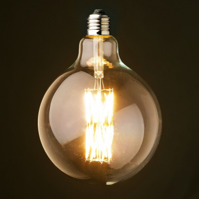 Bec LED Filament 8W Decorativ Edison Vintage Alb Cald E27 G125