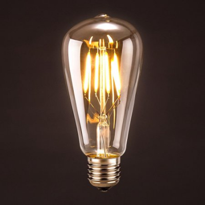 Bec LED Filament 8W Decorativ Edison Vintage Alb Cald E27 ST64 MNR8261